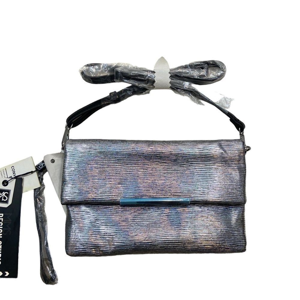 Brand new with Tags MMS Design Studio‎ Silver Holographic Convertible Bag